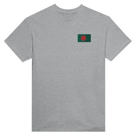 T-shirt drapeau bangladesh broderie couleur coton épais