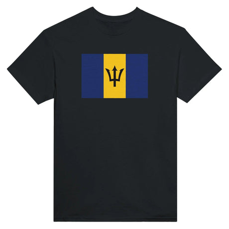 T-shirt drapeau barbade brodé en coton mélangé élégant
