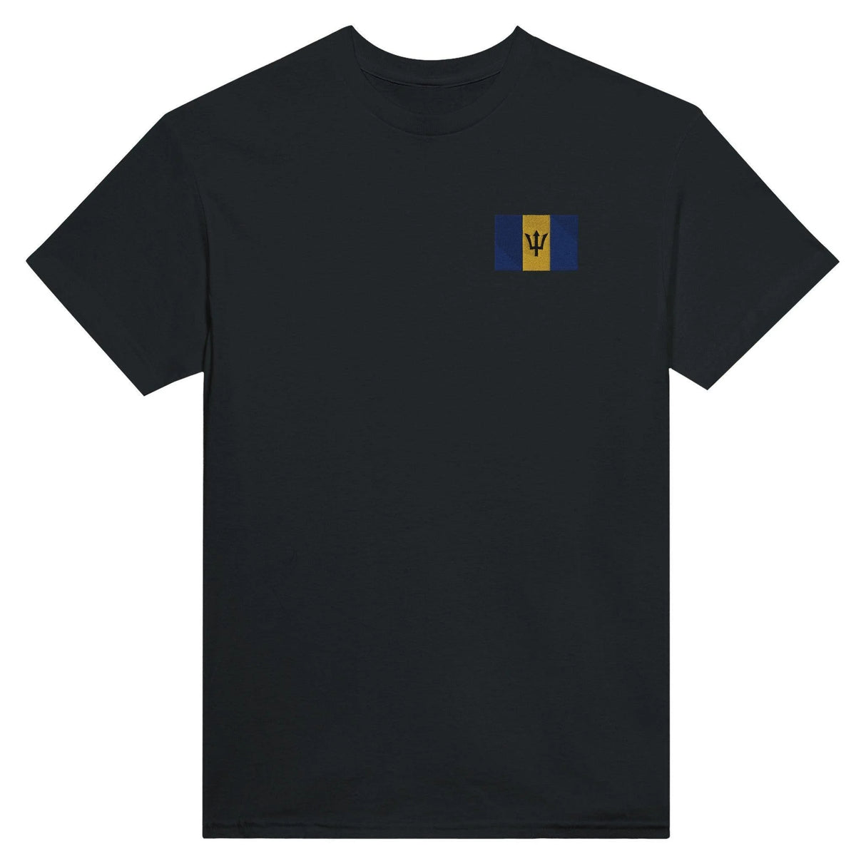T-shirt drapeau barbade coton mélangé broderie couleur