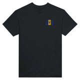 T-shirt drapeau barbade coton mélangé broderie couleur