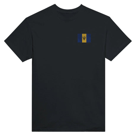 T-shirt drapeau barbade coton mélangé broderie couleur