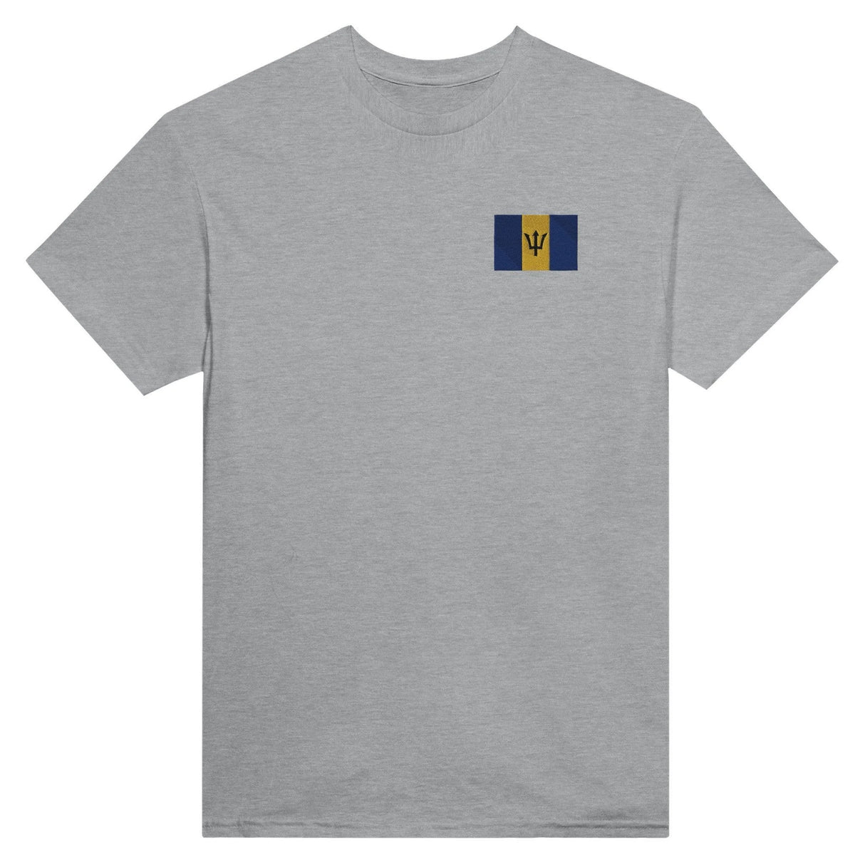T-shirt drapeau barbade coton mélangé broderie couleur