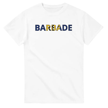 T-shirt drapeau barbade en écriture - pixelforma