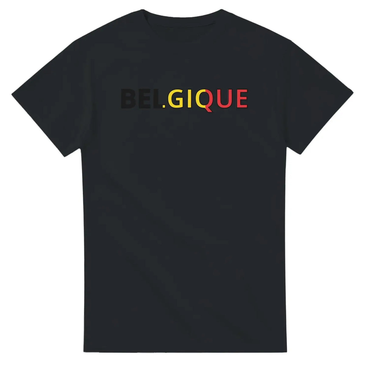 T-shirt drapeau belgique en écriture - pixelforma