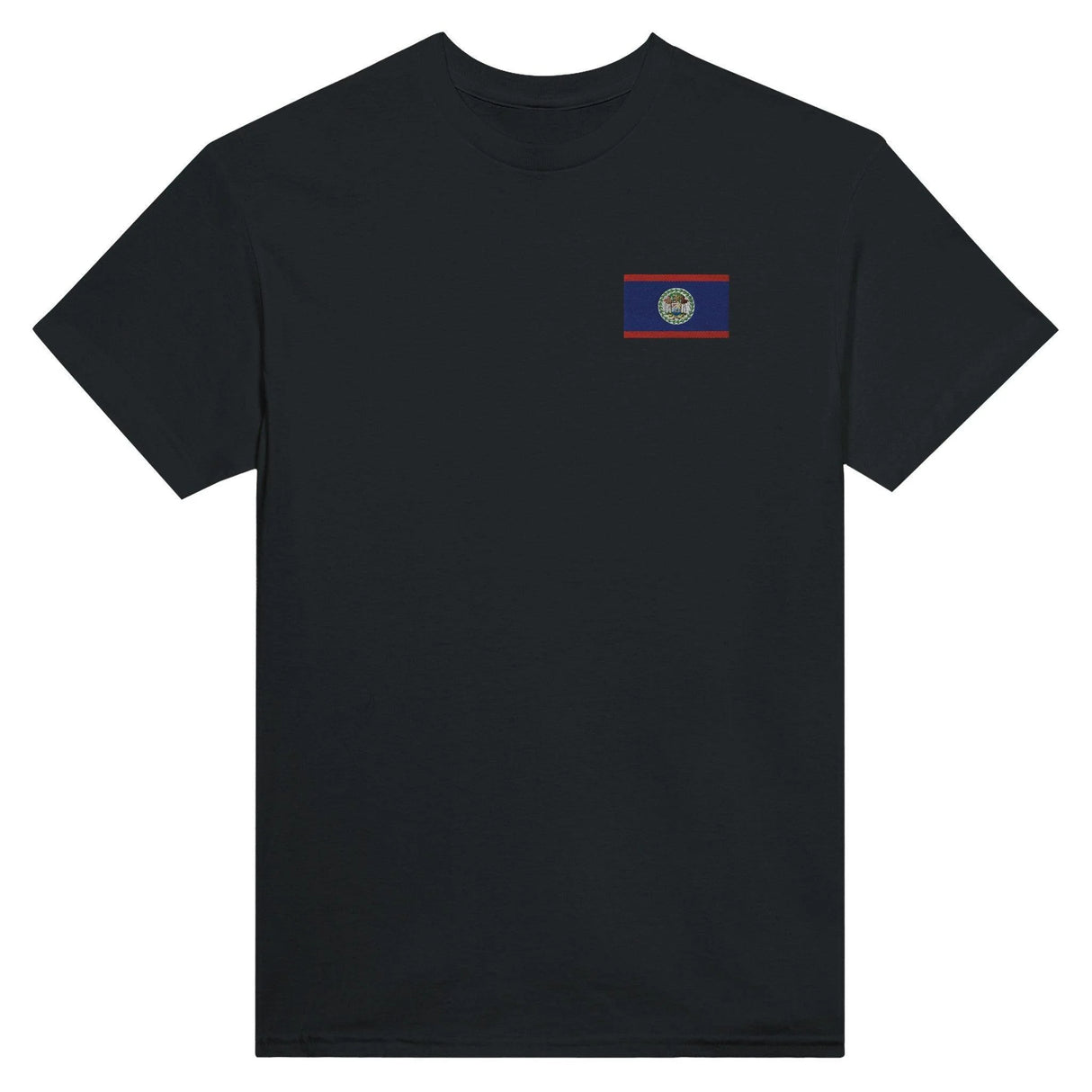 T-shirt drapeau belize broderie couleur coton épais