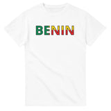 T-shirt drapeau bénin en écriture - pixelforma