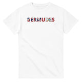 T-shirt drapeau bermudes en écriture - pixelforma