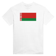 T-shirt drapeau biélorussie coton épais broderie colorée