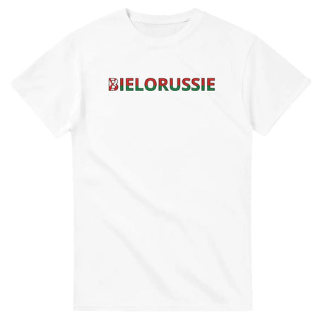 T-shirt drapeau biélorussie en écriture - pixelforma