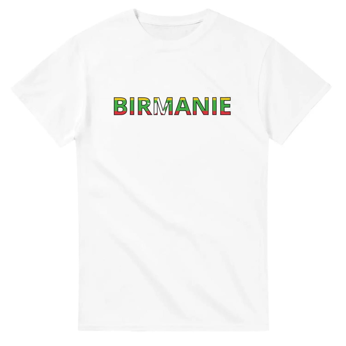 T-shirt drapeau birmanie en écriture - pixelforma