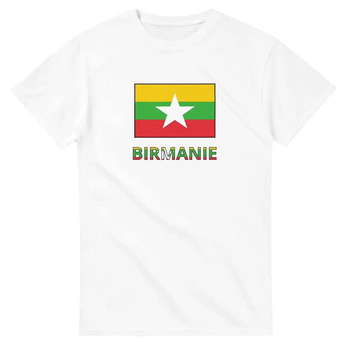 T-shirt drapeau birmanie en texte - pixelforma