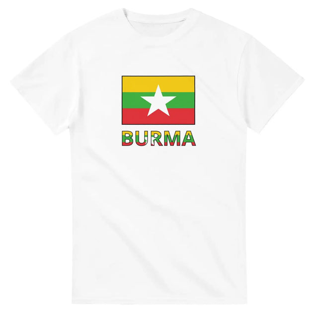 T-shirt drapeau birmanie texte - pixelforma