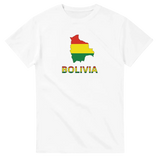 T-shirt drapeau bolivie carte - pixelforma