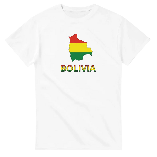 T-shirt drapeau bolivie carte - pixelforma