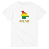 T-shirt drapeau bolivie en carte - pixelforma