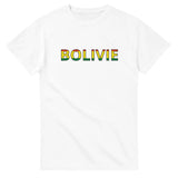 T-shirt drapeau bolivie en écriture - pixelforma