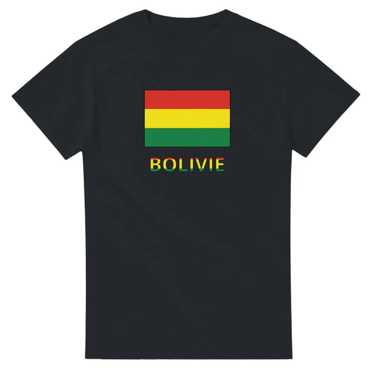 T-shirt drapeau bolivie en texte - pixelforma