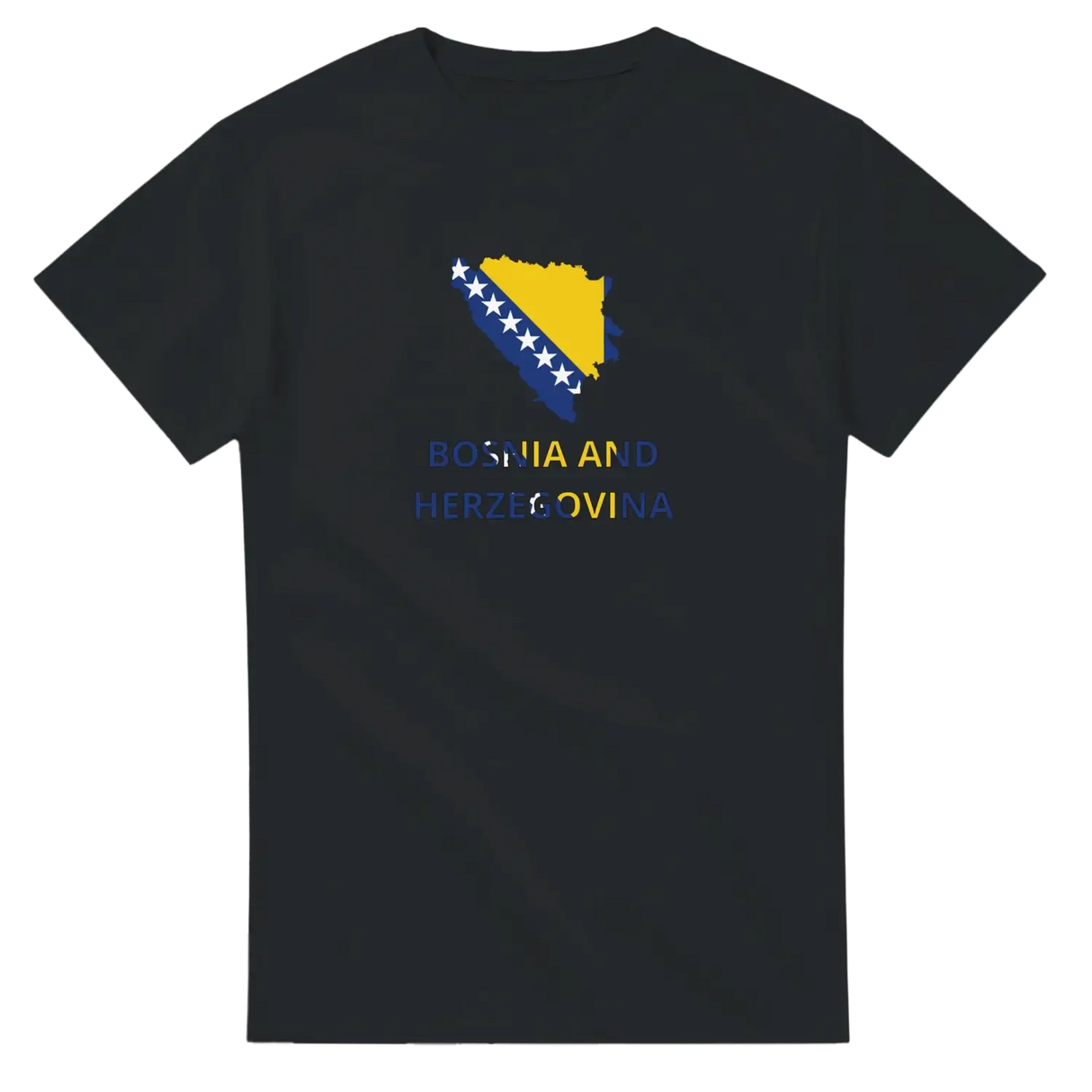 T-shirt drapeau bosnie-herzégovine carte - pixelforma