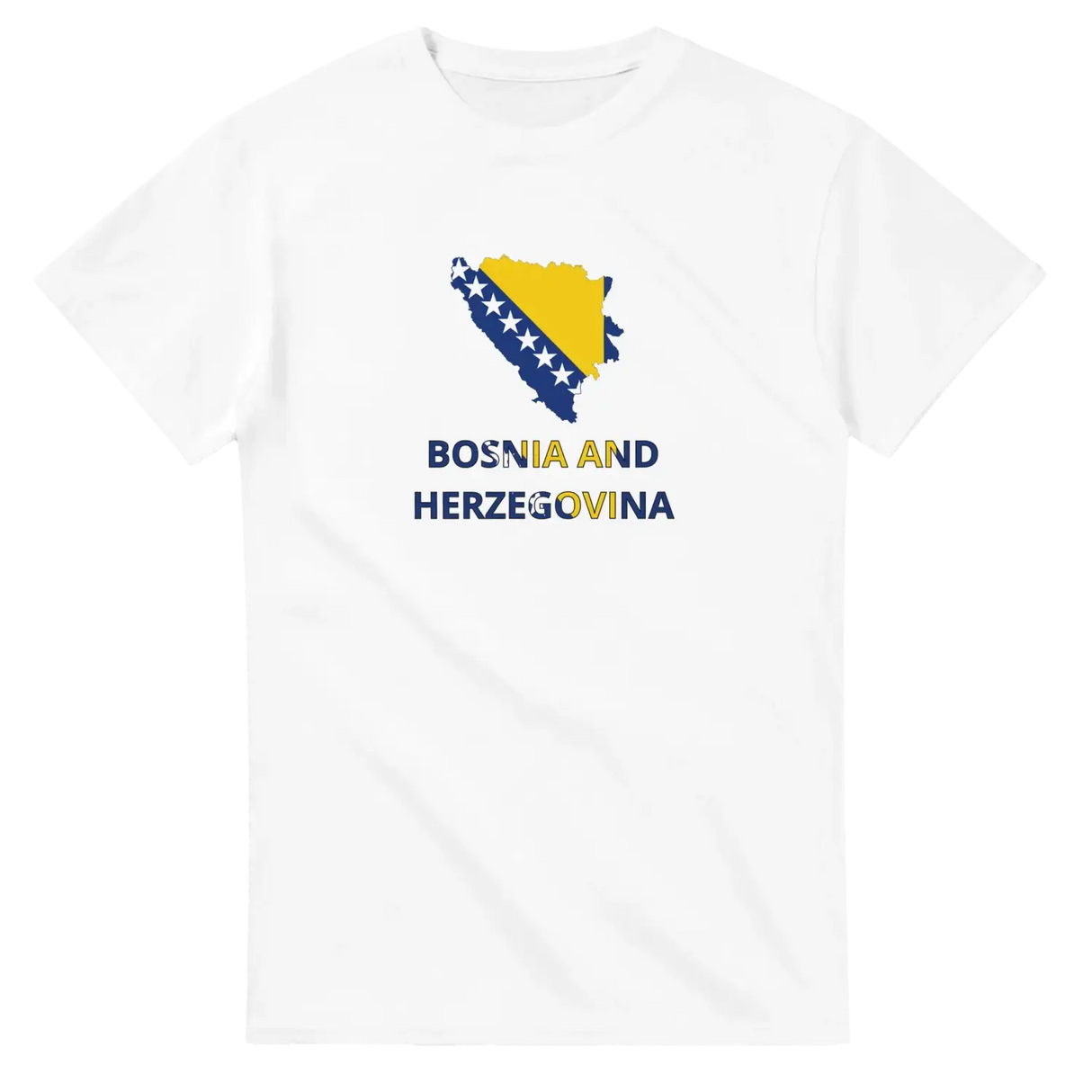 T-shirt drapeau bosnie-herzégovine carte - pixelforma