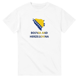 T-shirt drapeau bosnie-herzégovine carte - pixelforma