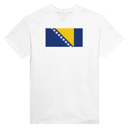 T-shirt drapeau bosnie-herzégovine coton mélangé imprimé