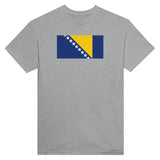 T-shirt drapeau bosnie-herzégovine coton mélangé brodé