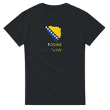 T-shirt drapeau bosnie-herzégovine en carte - pixelforma