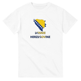 T-shirt drapeau bosnie-herzégovine en carte - pixelforma