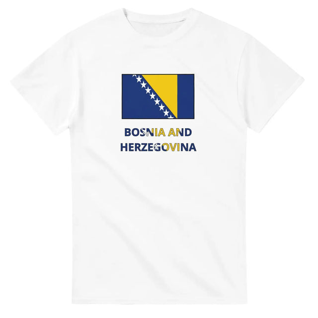 T-shirt drapeau bosnie-herzégovine texte - pixelforma