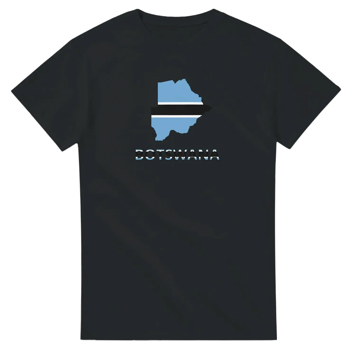 T-shirt drapeau botswana en carte - pixelforma