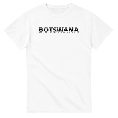 T-shirt drapeau botswana en écriture - pixelforma