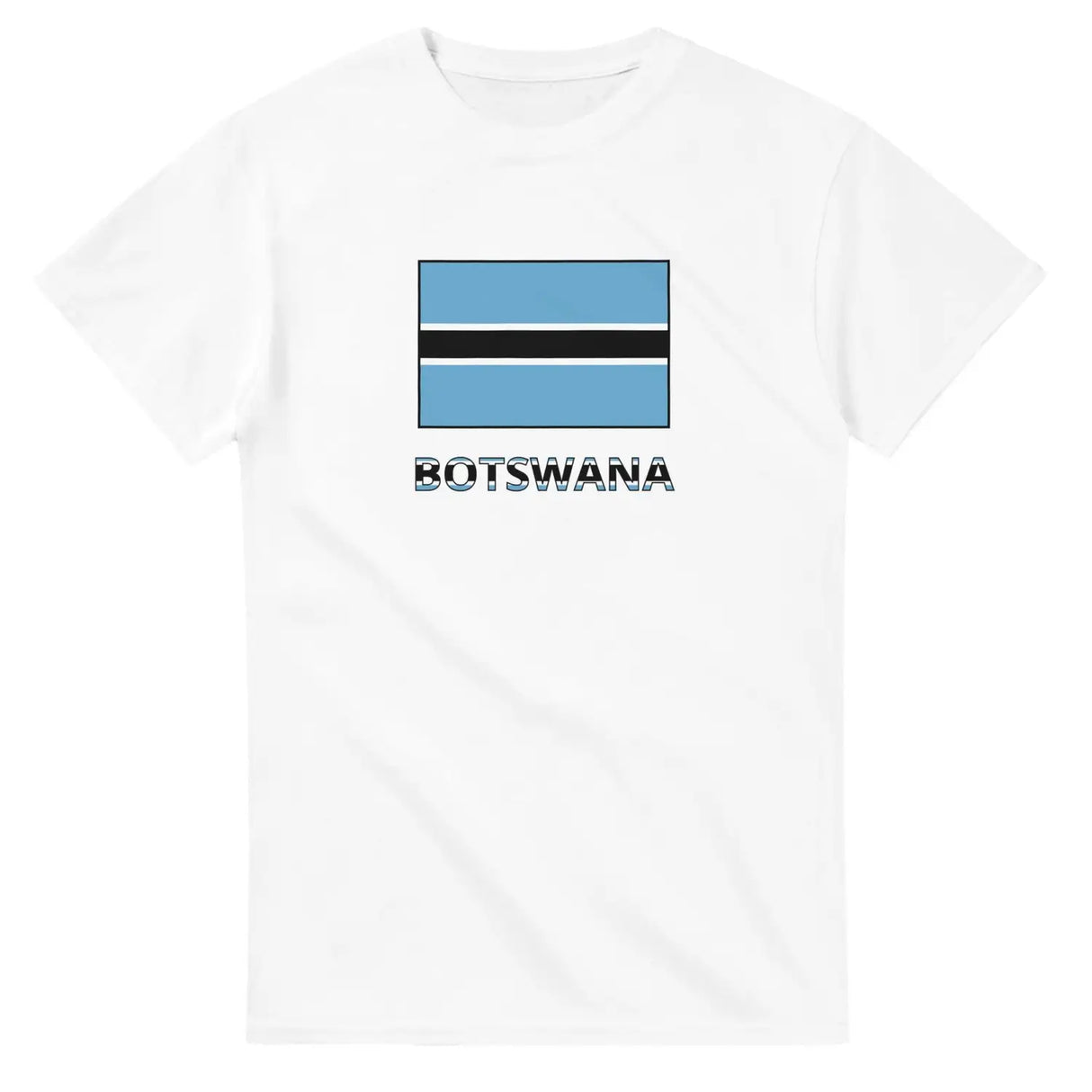 T-shirt drapeau botswana en texte - pixelforma