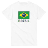 T-shirt drapeau brésil en texte - pixelforma