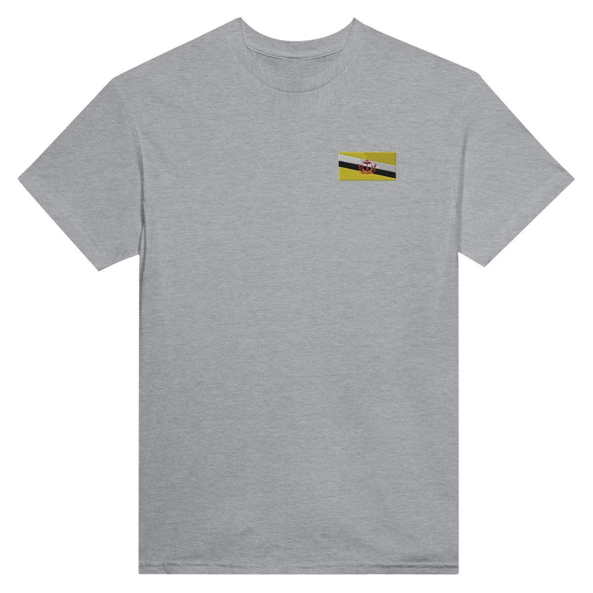 T-shirt drapeau brunei broderie couleur coton mélangé