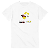 T-shirt drapeau brunei en carte - pixelforma