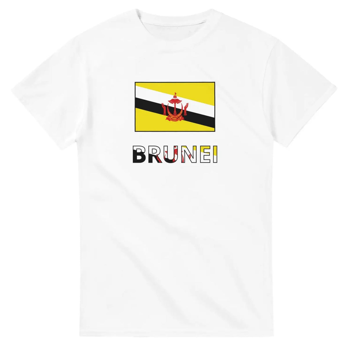 T-shirt drapeau brunei en texte - pixelforma