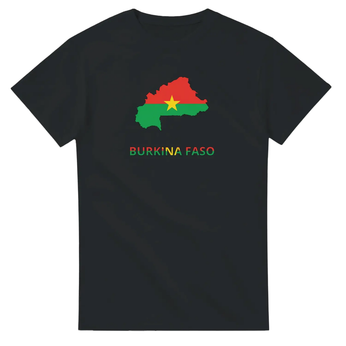 T-shirt drapeau burkina faso en carte - pixelforma