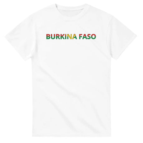 T-shirt drapeau burkina faso en écriture - pixelforma