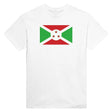 T-shirt drapeau burundi brodé en coton mélangé