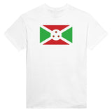T-shirt drapeau burundi brodé en coton mélangé