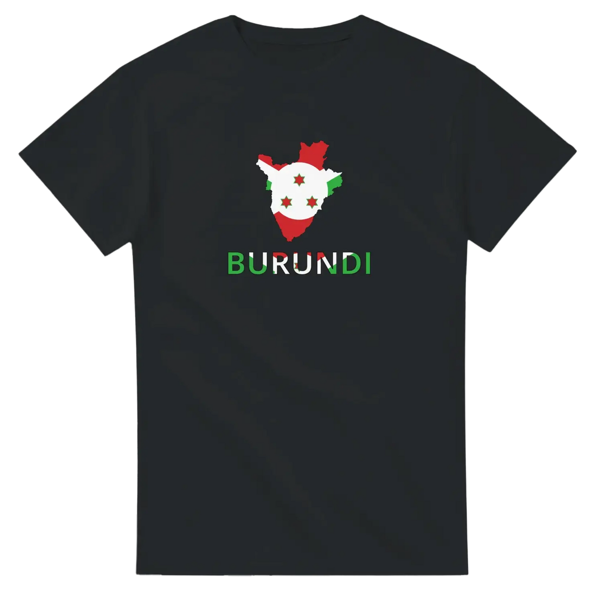 T-shirt drapeau burundi en carte - pixelforma