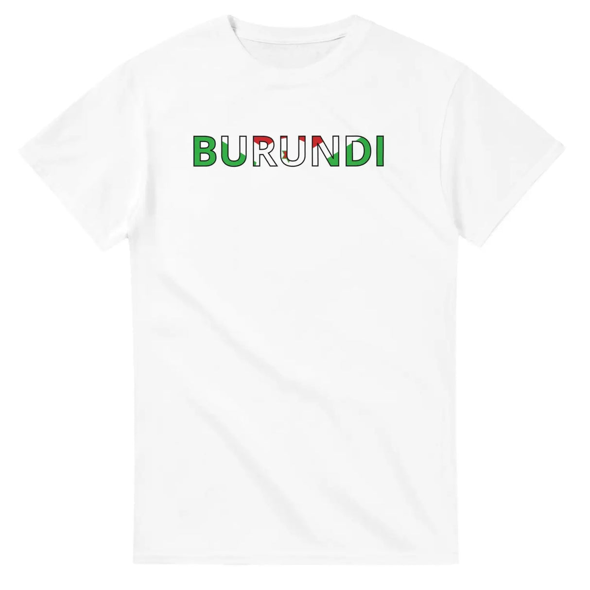 T-shirt drapeau burundi en écriture - pixelforma