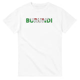 T-shirt drapeau burundi en écriture - pixelforma