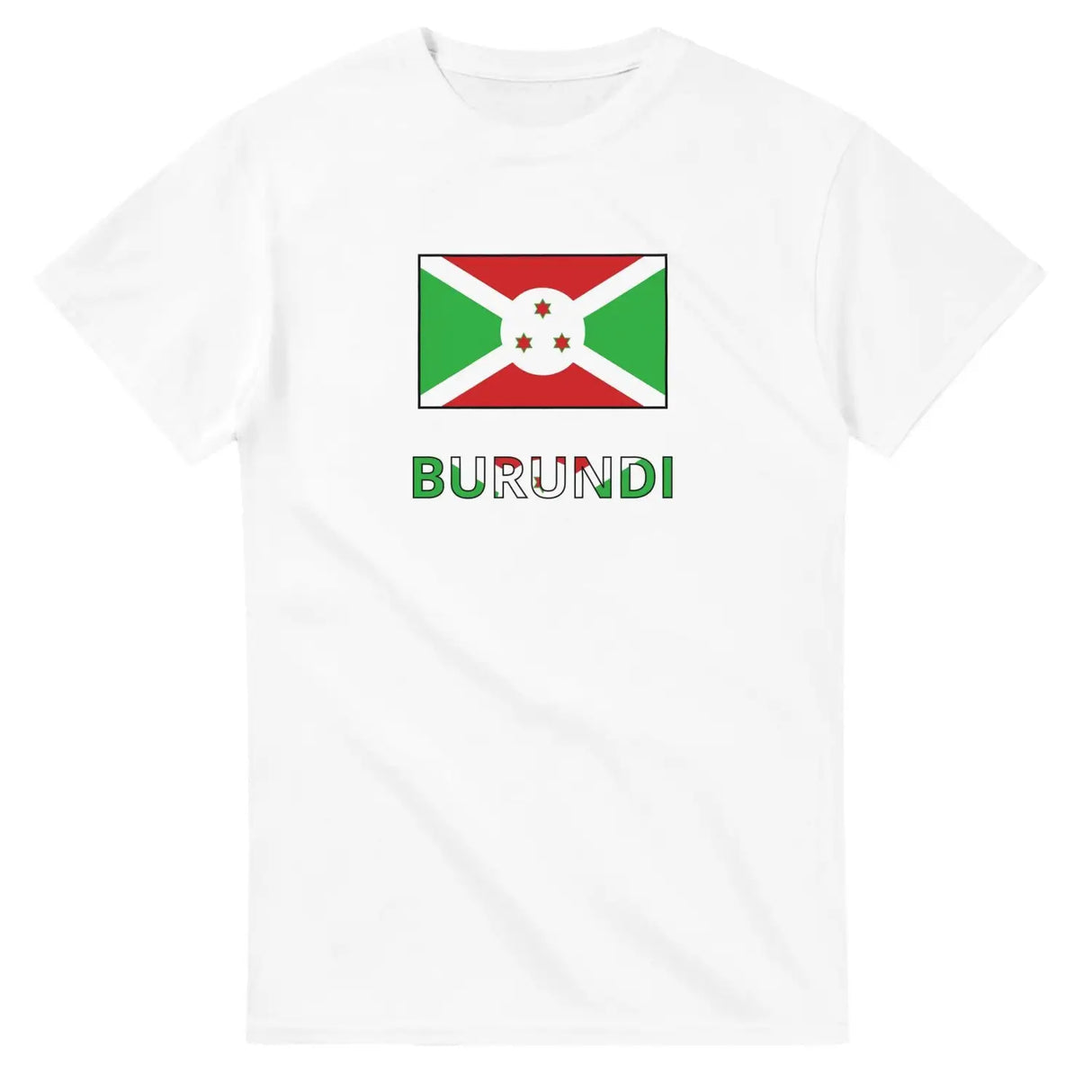 T-shirt drapeau burundi en texte - pixelforma