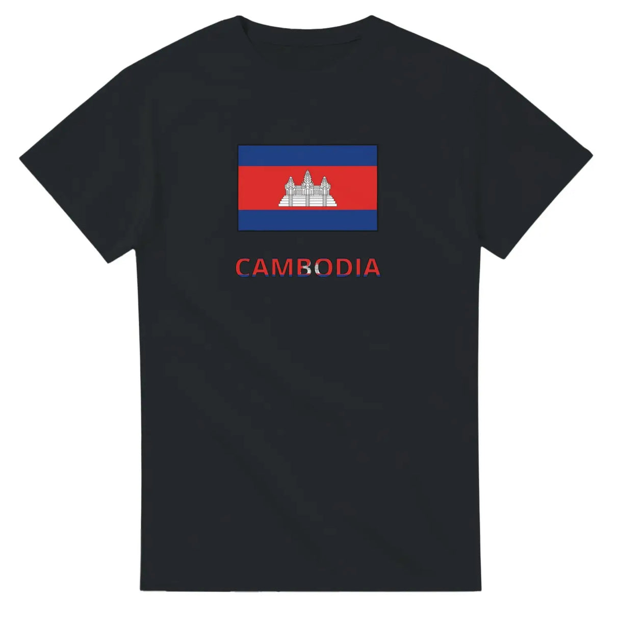 T-shirt drapeau cambodge texte - pixelforma