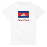 T-shirt drapeau cambodge texte - pixelforma