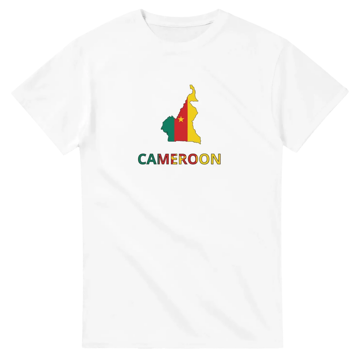 T-shirt drapeau cameroun carte - pixelforma