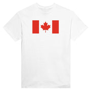T-shirt drapeau canada coton mélangé imprimé manches longues