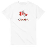 T-shirt drapeau canada en carte - pixelforma