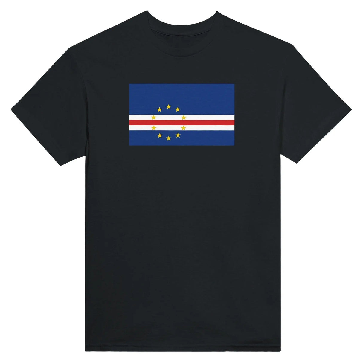T-shirt drapeau cap-vert coton mélangé brodé élégant